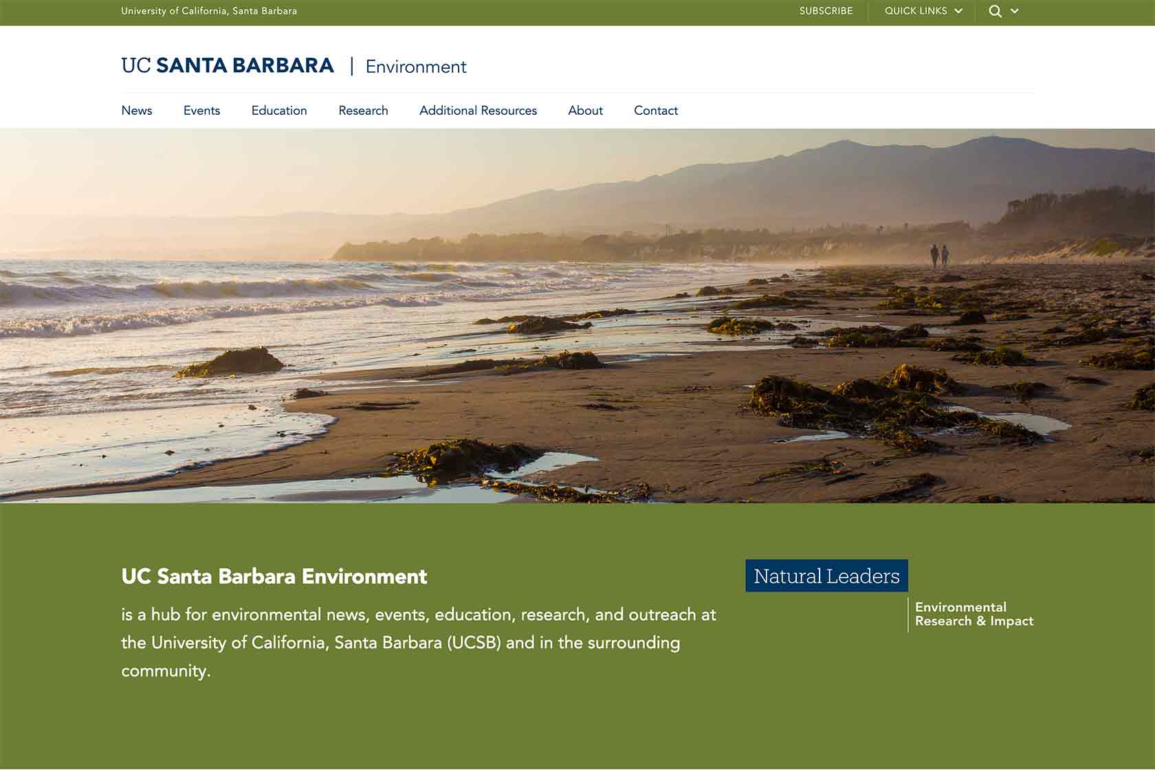 environment website sample